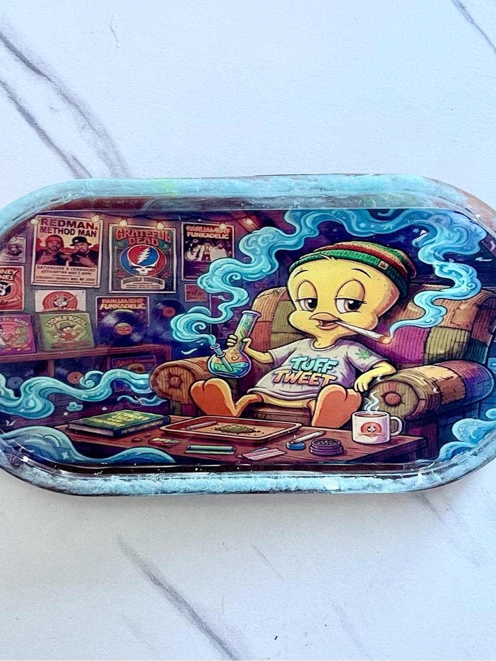 Stoned Tweety Bird Tray | Custom Cartoon Stoner Accessory